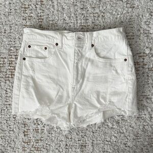 Abercrombie & Fitch White Jean Shorts